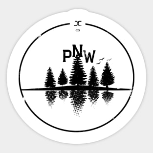 PNW Tree Line Shirt Sticker